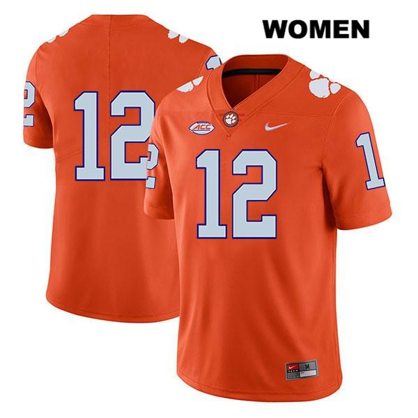 Women's Clemson Tigers #12 Ben Batson Stitched Orange Legend Authentic Nike No Name NCAA College Football Jersey YVD8346HR